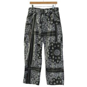 Sacai x Ghetto Gastro Black White Bandana Print Cargo Straight Leg Pants Size S